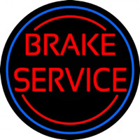 Red Brake Service Blue Circle Enseigne Néon