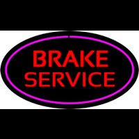 Red Brake Service Purple Oval Enseigne Néon