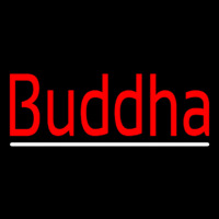 Red Buddha With Line Enseigne Néon