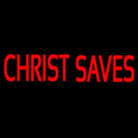 Red Christ Saves Enseigne Néon