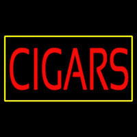Red Cigars With Yellow Border Enseigne Néon