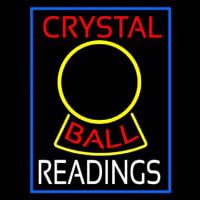 Red Crystal Ball White Reader Enseigne Néon
