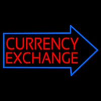 Red Currency E change With Arrow Enseigne Néon