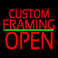 Red Custom Framing With Open 1 Enseigne Néon