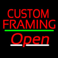 Red Custom Framing With Open 2 Enseigne Néon