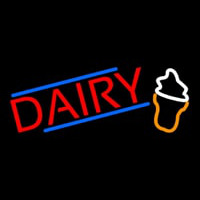 Red Dairy With Logo Enseigne Néon