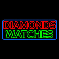 Red Diamonds Green Watches Enseigne Néon