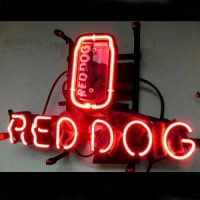 Red Dog Bière Bar Enseigne Néon