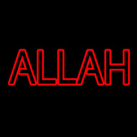 Red Double Stroke Allah Enseigne Néon
