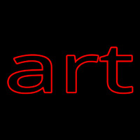 Red Double Stroke Art 1 Enseigne Néon
