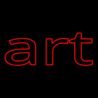 Red Double Stroke Art 2 Enseigne Néon