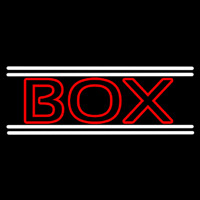 Red Double Stroke Bo  With White Line Enseigne Néon