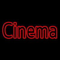 Red Double Stroke Cinema Enseigne Néon