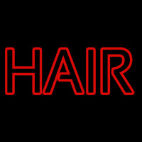 Red Double Stroke Hair Enseigne Néon