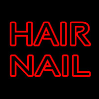 Red Double Stroke Hair Nail Enseigne Néon