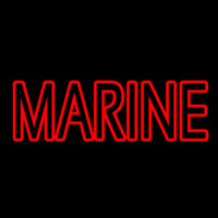 Red Double Stroke Marine Enseigne Néon