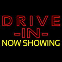 Red Drive In Yellow Now Showing Enseigne Néon