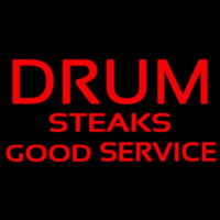 Red Drum Steaks Good Service Block Enseigne Néon