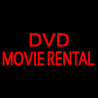 Red Dvd Movie Rental Block Enseigne Néon