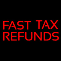 Red Fast Ta  Refunds Enseigne Néon