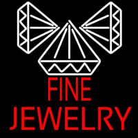 Red Fine Jewelry Block Enseigne Néon