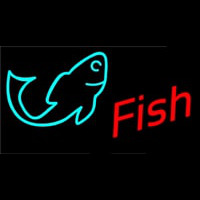 Red Fish Logo 1 Enseigne Néon
