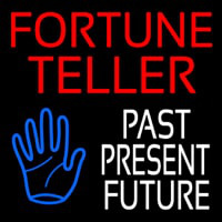 Red Fortune Teller White Past Present Future Enseigne Néon