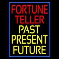 Red Fortune Teller Yellow Past Present Future Enseigne Néon