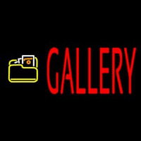 Red Gallery With Logo Enseigne Néon