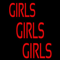 Red Girls Girls Girls Strip Enseigne Néon