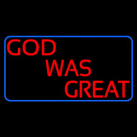 Red God Was Great With Border Enseigne Néon