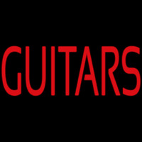 Red Guitar Block 1 Enseigne Néon