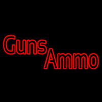 Red Guns Ammo Enseigne Néon