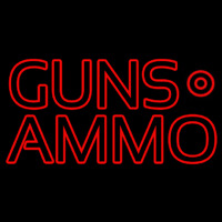 Red Guns Ammo Enseigne Néon