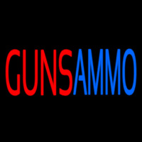 Red Guns Ammo Enseigne Néon