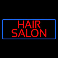 Red Hair Salon With Blue Border Enseigne Néon
