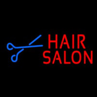Red Hair Salon With Scissor Enseigne Néon