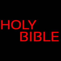 Red Holy Bible Enseigne Néon