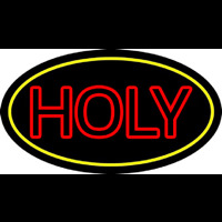 Red Holy With Border Enseigne Néon