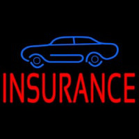 Red Insurance Car Logo Enseigne Néon