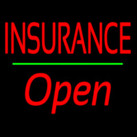 Red Insurance Open Green Line Enseigne Néon