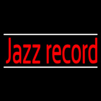 Red Jazz Record White Line 2 Enseigne Néon