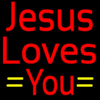 Red Jesus Loves You Enseigne Néon