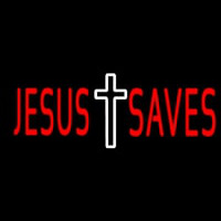 Red Jesus Saves Enseigne Néon
