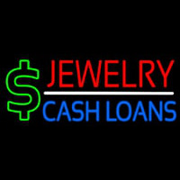 Red Jewelry Blue Cash Loans Enseigne Néon