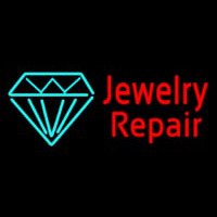 Red Jewelry Repair Cursive Enseigne Néon