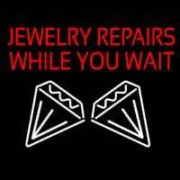Red Jewelry Repairs While You Wait Logo Enseigne Néon