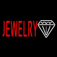 Red Jewlery Block Diamond Logo Enseigne Néon
