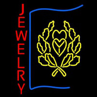 Red Jewlery Block Logo Enseigne Néon