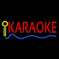 Red Karaoke Blue Line Enseigne Néon